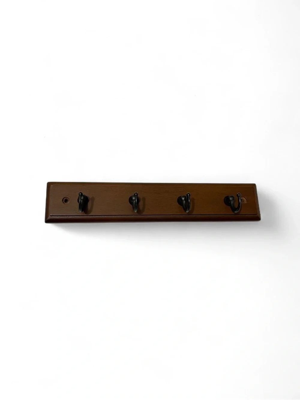 Vintage Home Fall Cottagecore Decor Minimalist Brown Wooden Wall 4 Hook EUC